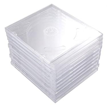 Imagem de 10PCS Transparent CD Storage Boxes Portable Dvd Cases for Home Holds Discs Each for Media Video Storage for Wedding Videos DIY Projects