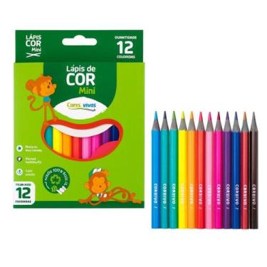 Imagem de Lapis de cor pequeno/mini leo leo c/12 cores - leo&leo