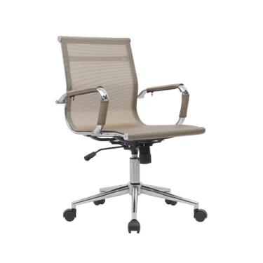 Imagem de Cadeira Diretor tela Mesh Cromada – Escritório e Home Office, Ergonomia e Conforto, Ajuste de Altura, Suporta até 120kg com Braços Cromados