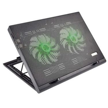 Imagem de Cooler Para Notebook Power Gamer Led Verde Luminoso Multi (Multilaser) - AC267OUT [Remanufaturado] AC267OUT