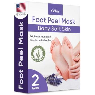 Imagem de Máscara de peeling de pés CÉLOR para pele macia de bebês com extrato d