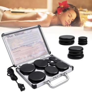 Imagem de Kit de aquecimento de massagem Hot Stones Primachen, 9 unidades com aq