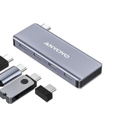 Imagem de HUB USB C ANYOYO de 4 portas USB-C para USB-C com 3 portas USB 3.2 Gen