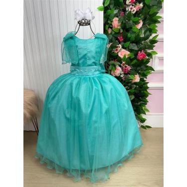 Imagem de Vestido Infantil Longo Verde Tïffany Formatura - Fabuloso Ateliê, 8, V