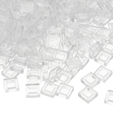 Imagem de PATIKIL 333 Pcs Flat Blocks Bulk, 1x1 Square Transparent Classic Tiles Smooth Surface Mini Building Blocks Accessories Compatible Bricks Kits for Building Floor Walls Mosaic Pixel Arts