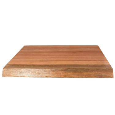 Imagem de Bancada de Banheiro Rústica 60x43x6cm Madeira Eucalipto Aparador Cuba Lavabo