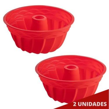 Imagem de Jogo 2 Assadeiras 23,5cm Antiaderente Sortida Silicone - QUALITY HOUSE