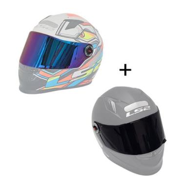 Imagem de Viseira Capacete LS2 FF358 Camaleão Mais Viseira Fume - Visor 1