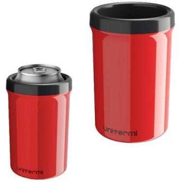 Imagem de Porta Cerveja / Lata De Plastico Termico Vermelho 350Ml - Unitermi