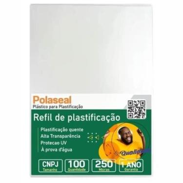 Imagem de Polaseal para Plastificação Ofício 226x340x0,07mm 100un - Cassmar 