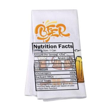 Imagem de VAMSII Presentes para amantes de cerveja para mulheres, toalhas de cozinha de cerveja, presentes para beber, presente geek, toalha de prato para bebidas alcoólicas (USBeerTowel)