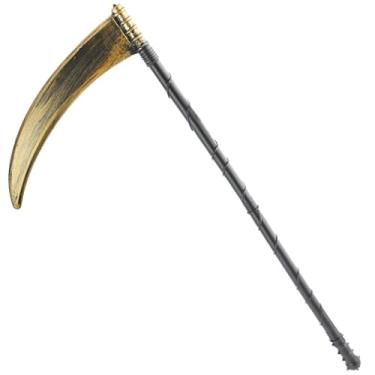 Imagem de Grim Reaper Scythe Weapon Prop 31.8" - Death Staff Costume Accessory, Halloween Props for Adult Kids, Gold,1 PCS