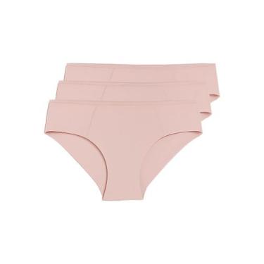 Imagem de Kit com 3 Calcinhas Biquíni Liz 50391, Rosa, XG