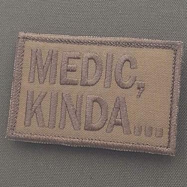 Imagem de Coyote Brown Medic Meio 5 x 8 cm Tan Moral Tactical Military Touch Patch Fixador