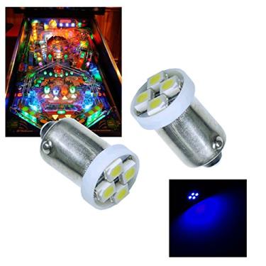Imagem de PA 10 peças #1893 #44 #47 #756 #1847 BA9S 4SMD LED Wedge Pinball Lâmpada Azul-6,3V