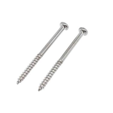 Imagem de Par De Parafuso Captador De Baixo Metal Cromado - Ronsani