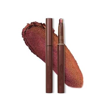 Imagem de Melemando Bastão de sombra à prova d'água, 12 cores, brilhante, clareador, lápis delineador, lápis de cera montável e misturável, bastão iluminador de olhos de longa duração (cor 01)