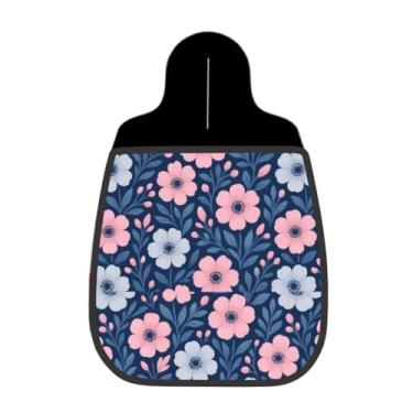 Imagem de Lixeira De Carro Organizador Lixinhocar Floral Rosa Azul Marinho