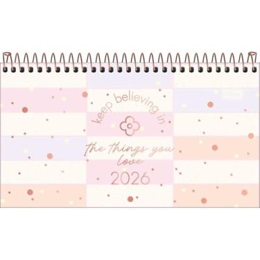 Imagem de Agenda Espiral de Bolso Soho M2 2022 Tilibra - Salmão Listras
