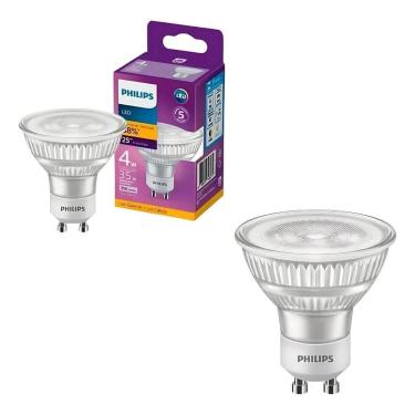 Imagem de 2X Kit C/2 Lampada Led Dicroica Par16 Philips Gu10 4W 350Lm