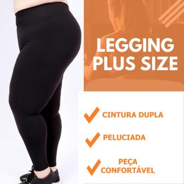 Imagem de Calça legging Flanelada Feminina - Legg Suplex Peluciada Plus Size