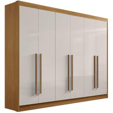 Imagem de Guarda Roupa Athos Cinamomo Off White 6 Portas 7 Gavetas D?doro