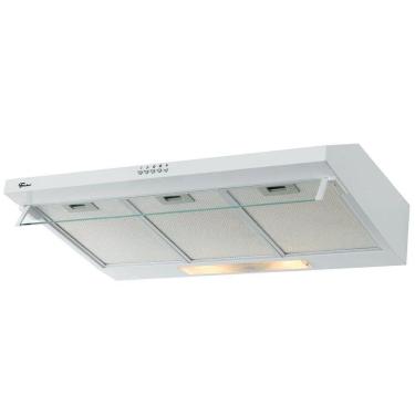 Imagem de Depurador De Ar Para Fogão De 5 E 6 Bocas Fischer De 80 Cm Branco 110V