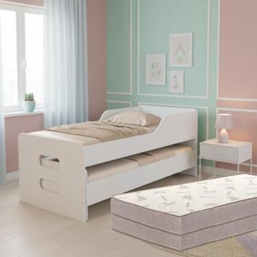 Imagem de Bicama Solteiro Funcional com Cama Oculta Deslizante e Colchões D33 In