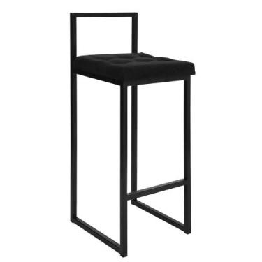 Imagem de Banqueta Para Balcão Cozinha Alta 70cm - Elegance Móveis Industriais, 