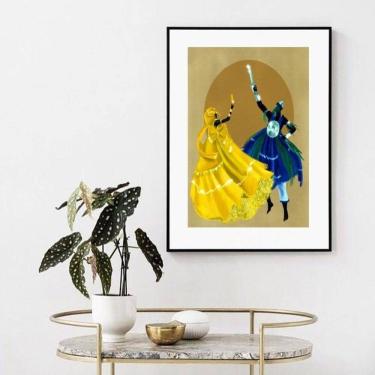 Imagem de Quadro Decorativo Oxum E Ogum - 60X48Cm