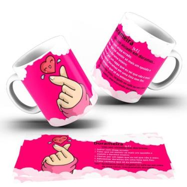 Imagem de Caneca Dorama Coreano  Caneca de Porcelana 325ml Branca  Presente Geek