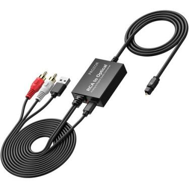 Imagem de Conversor de áudio analógico para digital PROZOR RCA para óptico