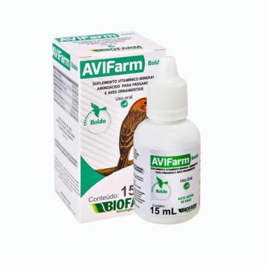 Imagem de Avifarm Boldo 15ml Suplemento Vitamínico p/ Aves Passáros - Biofarm