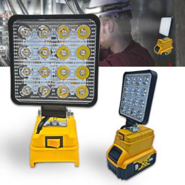 Imagem de Luz de trabalho LED byczone para bateria DW 20V/18V com porta USB