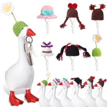 Imagem de Mini chapéus de malha para Porch Goose Geyoga 6 peças de 18 cm com alç