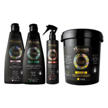 Imagem de Kit Arvensis Cachos Shampoo + Condicionador + Day After + Máscara 2x1