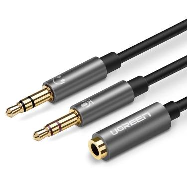 Imagem de Divisor de Fone de Ouvido para Computador UGREEN Cabo Adaptador de Microfone