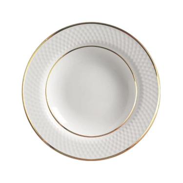 Imagem de Conjunto 6 Pratos Fundo Relevo Gold Alleanza 25cm