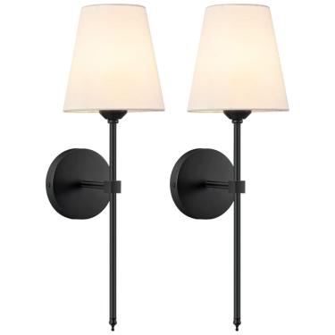 Imagem de Conjunto de Luminária de Parede com Fio, Estilo Retrô, Material de Metal e 2 Peças, Ade...