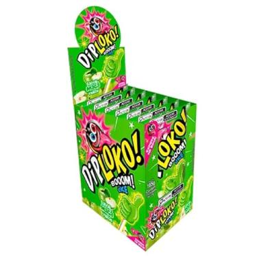 Imagem de Pirulito Frutado Diploko Explosive Sem Glúten Maçã Verde