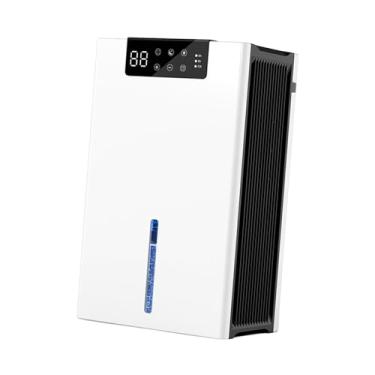 Imagem de Generic Desumidificador doméstico, removedor silencioso de umidade do ar, configurações de temporizador, desligamento automático, tanque de água grande, Branco