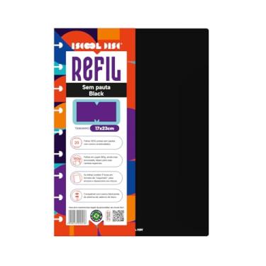 Imagem de Refil Caderno Disco Iscool Sem Pauta Black 20 F 180g M