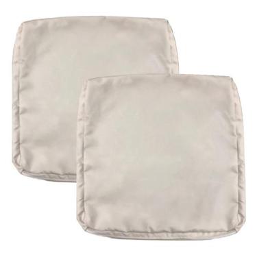 Imagem de Capa de almofada de pátio FLYMEI impermeável 25x25x13cm bege, pacote c