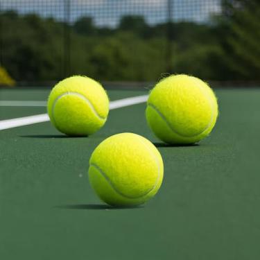 Imagem de Bolas de tênis, pacote com 3 bolas de tênis de treinamento avançado de alta elasticidade, boas para treinamento iniciante