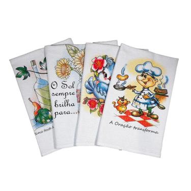 Imagem de Pano De Prato Lomaer Sacaria 70 X 90Cm Estampado 12 Unidades