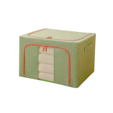 Imagem de Caixa Organizadora de Roupas Verde Empilhável Dobrável