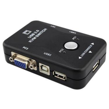 Imagem de Chaveador kvm usb switch 2 portas vga kvm usb