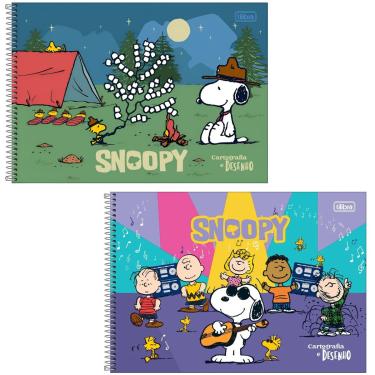 Imagem de CADERNO DE DESENHO E CARTOGRAFIA SNOOPY 80FLS - CD - TILIBRA