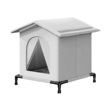 Imagem de MotiveTech Casinha para Gatos de Rua, Abrigo para Gatos de Rua, Proteção Contra Intempéries, Impermeável, Cama para Cães, Tenda para Garagem, Celeiro, Elevado, L