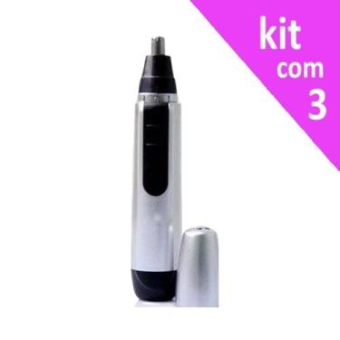 Imagem de  Kit Aparador de Pelos Nariz e Orelha Portatil (3 peças) - RPC